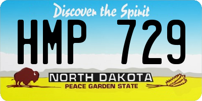 ND license plate HMP729