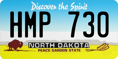 ND license plate HMP730