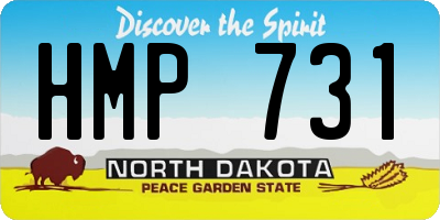 ND license plate HMP731