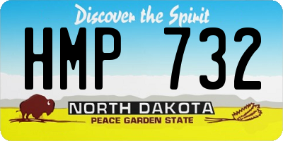 ND license plate HMP732