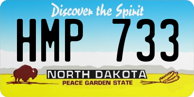 ND license plate HMP733