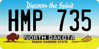 ND license plate HMP735