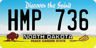 ND license plate HMP736