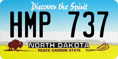 ND license plate HMP737