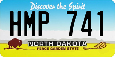 ND license plate HMP741