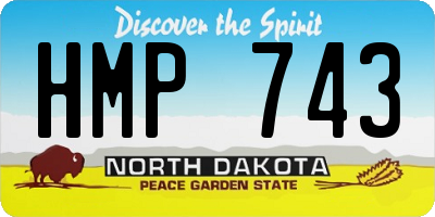 ND license plate HMP743