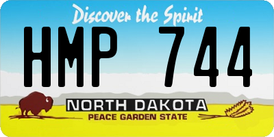 ND license plate HMP744