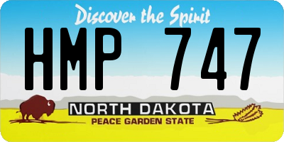 ND license plate HMP747