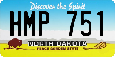 ND license plate HMP751