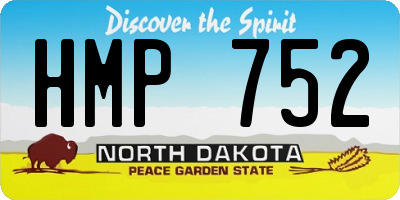 ND license plate HMP752