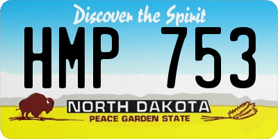 ND license plate HMP753