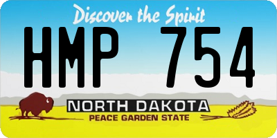 ND license plate HMP754