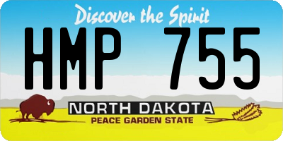 ND license plate HMP755