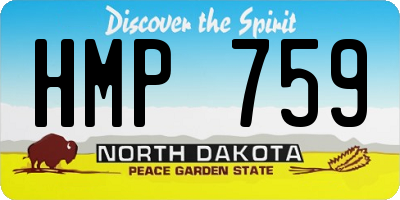 ND license plate HMP759