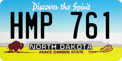 ND license plate HMP761