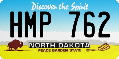 ND license plate HMP762