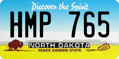 ND license plate HMP765