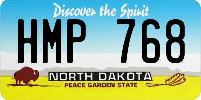 ND license plate HMP768