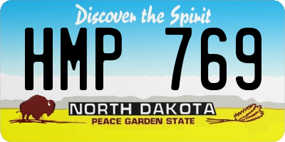 ND license plate HMP769