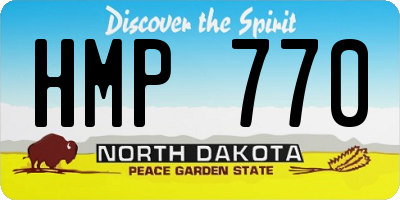 ND license plate HMP770