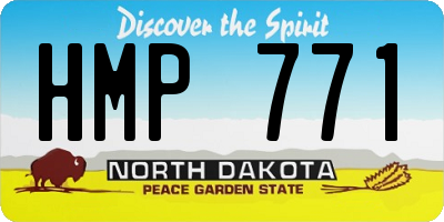 ND license plate HMP771