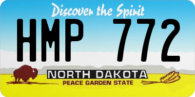 ND license plate HMP772