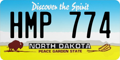ND license plate HMP774
