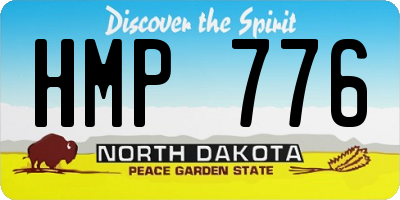 ND license plate HMP776