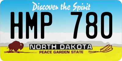 ND license plate HMP780