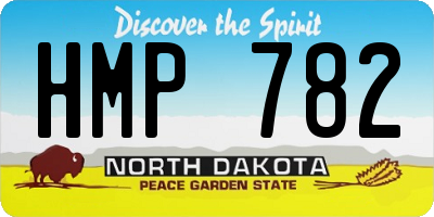 ND license plate HMP782