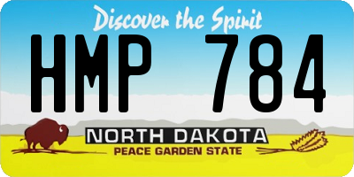 ND license plate HMP784