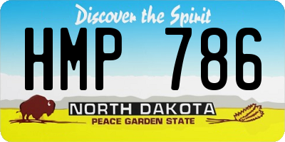 ND license plate HMP786