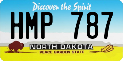 ND license plate HMP787