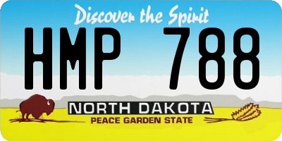 ND license plate HMP788