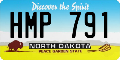ND license plate HMP791