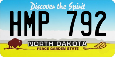 ND license plate HMP792