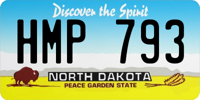 ND license plate HMP793