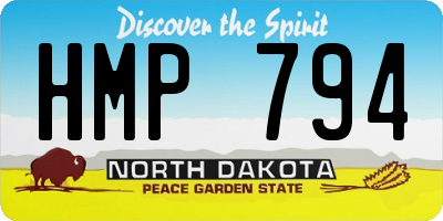ND license plate HMP794