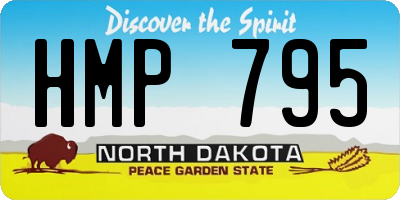 ND license plate HMP795
