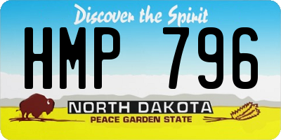 ND license plate HMP796