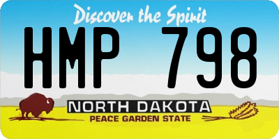 ND license plate HMP798