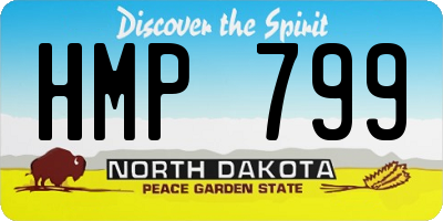 ND license plate HMP799