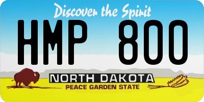 ND license plate HMP800