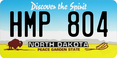 ND license plate HMP804
