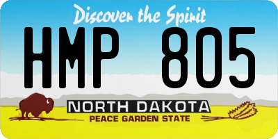 ND license plate HMP805