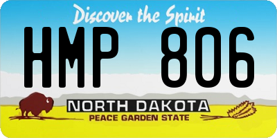 ND license plate HMP806