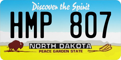 ND license plate HMP807