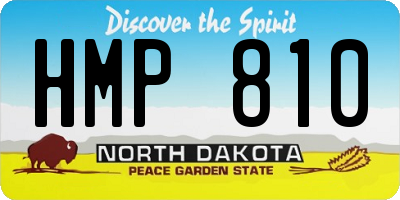 ND license plate HMP810