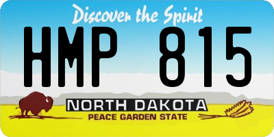 ND license plate HMP815