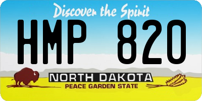 ND license plate HMP820